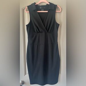 Kardashian Kollection Black Sheath Mini Dress V-Neck